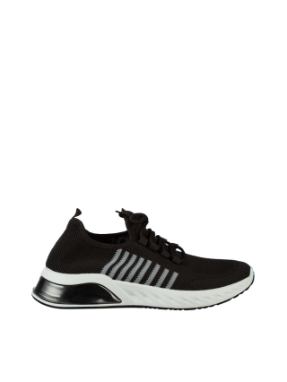 Мъжки спортни обувки, Мъжки спортни обувки черни от текстилен материал  Dulis - Kalapod.bg